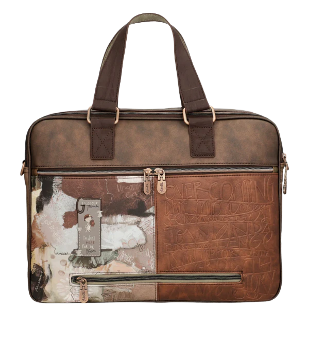 Imagine Servietă mare cu două compartimente, maro, colecția Core, 39806-113