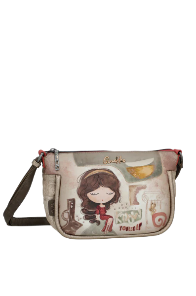 Imagine Poșetă crossbody ovală, bej, colecția Muse, 42703-541