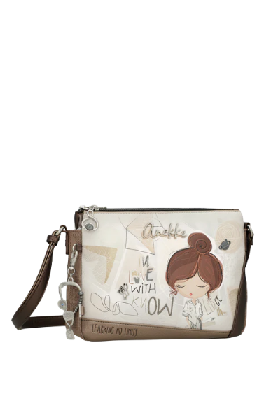 Imagine Poșetă crossbody cu triplu compartiment, gri, colecția Sophia, 42803-184