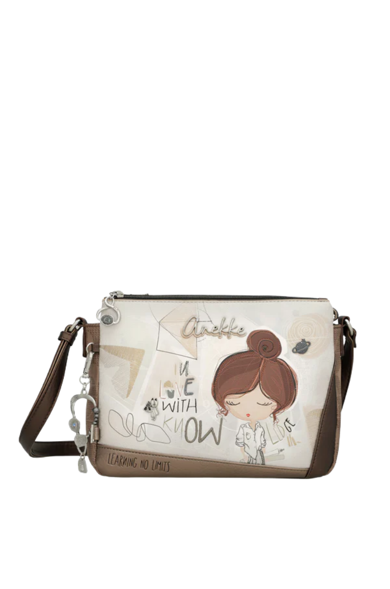 Imagine Poșetă crossbody cu triplu compartiment, gri, colecția Sophia, 42803-184