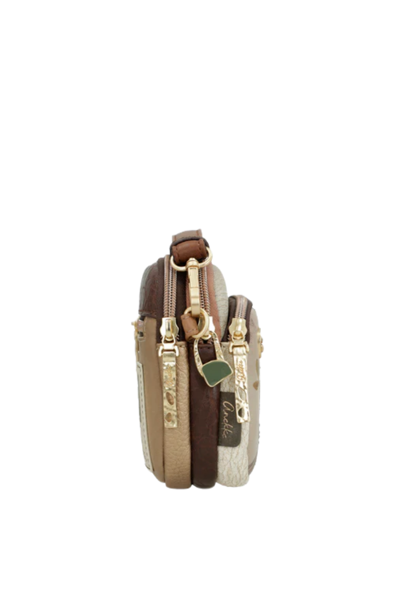 Imagine Poșetă crossbody cu trei compartimente, cream, colecția Muse, 42703-445