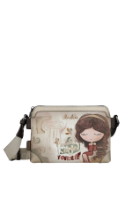 Imagine Poșetă crossbody triplu-compartiment, gri, colecția Muse, 42703-160