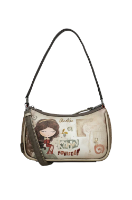 Imagine Geantă de umăr bej sidefat, colecția Muse, 42702-309