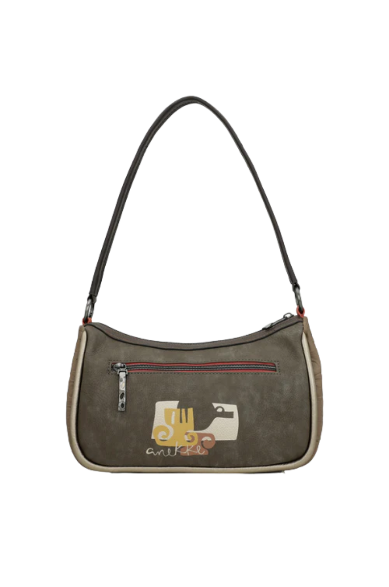 Imagine Geantă de umăr bej sidefat, colecția Muse, 42702-309