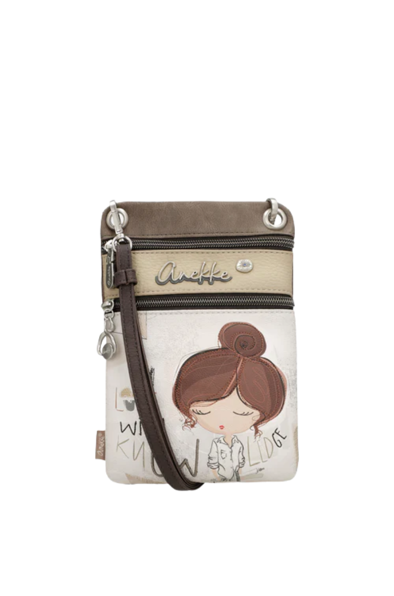 Imagine Mini poșetă crossbody cu fermoare, kaki, colecția Sophia, 42803-905