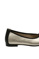 Imagine Balerini din piele naturală, aurii cu accente negre REMD0K12-90