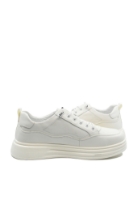 Imagine Pantofi bărbați sport la modă, albi, din piele  naturală FNX27017