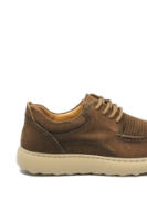 Imagine Mocasini bărbați maro din piele întoarsă cu perforații FLGSM-3