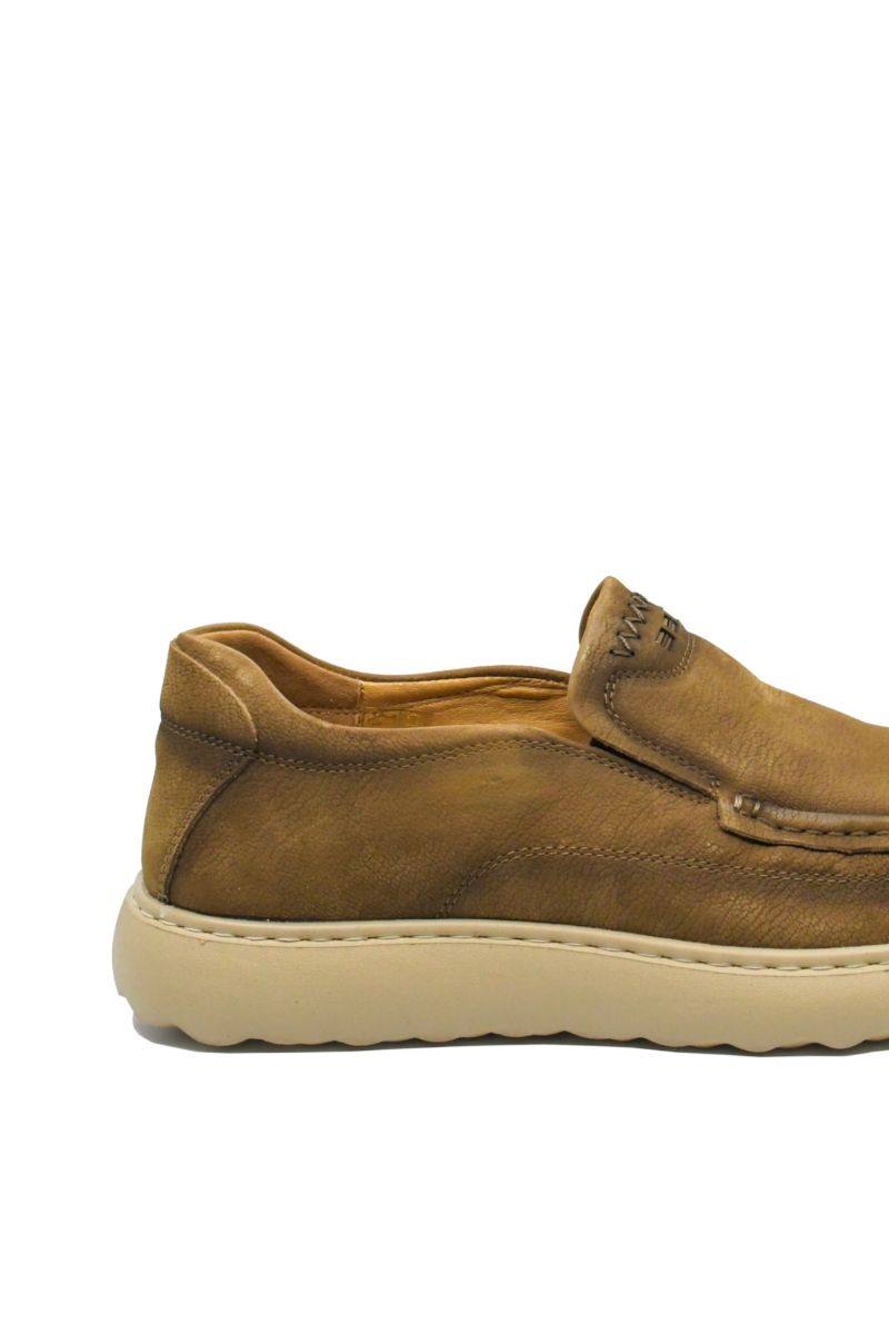 Imagine Mocasini bărbați yellow khaki din piele întoarsă FLGSM-4