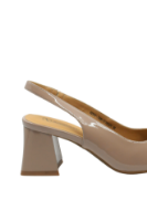 Imagine Pantofi decupați cu vârf pătrat și fundiță, maro cafea din lac GOR6290