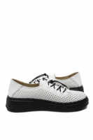 Imagine Pantofi casual cu platformă, albi, din piele naturală MIR5297