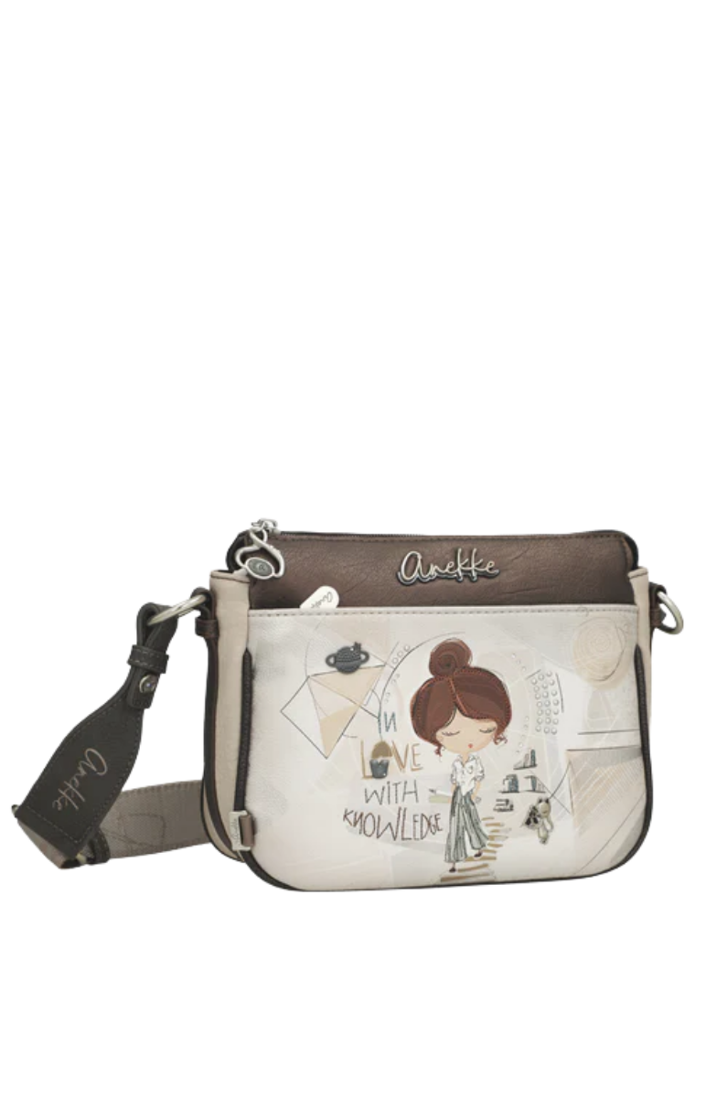 Imagine Poșetă mini printată tip crossbody, maro, colecția Sophia, 42803-062