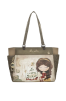 Imagine Geantă de mână cu mânere lungi, khaki colecția Muse, 42702-216