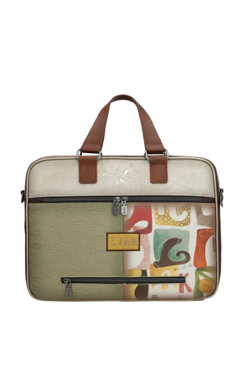 Imagine Servietă mare cu două compartimente, maro, colecția Muse, 42706-113