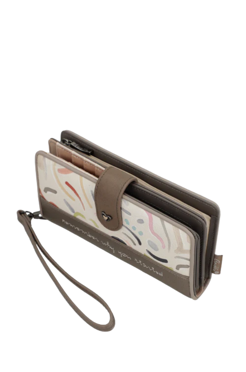 Imagine Portofel rigid mediu gri sidefat colecția Olympia 42749-901