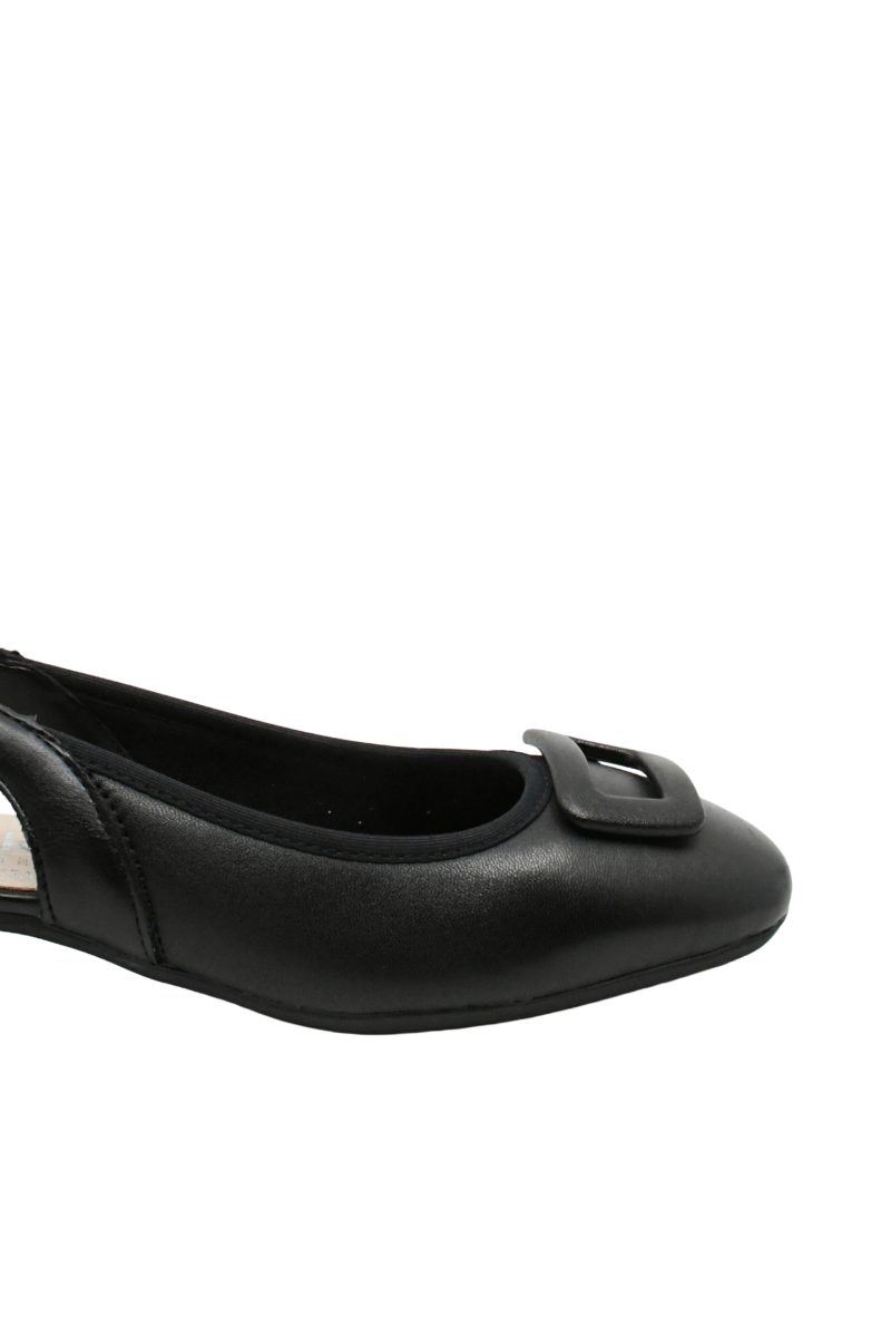 Imagine Pantofi slingback comozi negri din piele naturală RIK43456-00