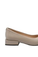 Imagine Pantofi damă cu model perforat, vizon, din piele naturală MIR1131