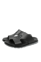 Imagine Saboți bărbați negri din piele naturală cu decupaje OTR580010