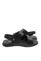 Imagine Sandale bărbați negre din piele naturală cu baretă OTR580011