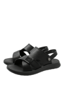 Imagine Sandale bărbați negre din piele naturală cu baretă OTR580011