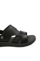 Imagine Sandale bărbați negre din piele naturală cu baretă OTR580011