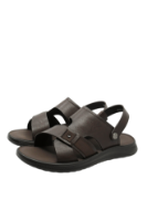 Imagine Sandale bărbați maro din piele naturală cu baretă OTR580011