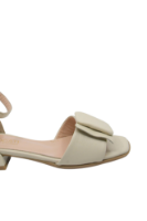 Imagine Sandale elegante cu baretă pe gleznă, bej din piele naturală MIR1555