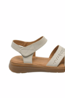 Imagine Sandale damă utracomode crem, din piele naturală FNX33180