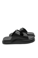 Imagine Saboți bărbați cu platformă, negri din piele naturală FNX2282