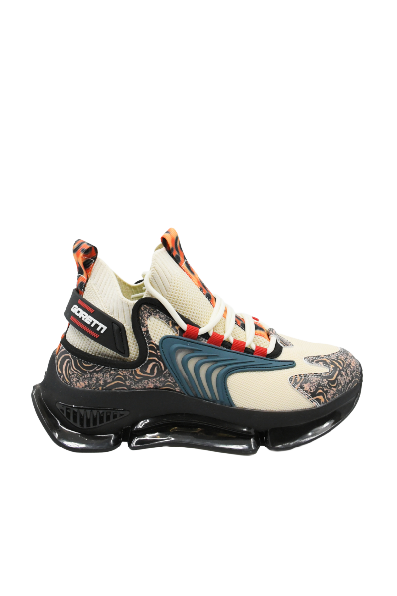Imagine Sneakers șosetă din material textil, bej cu detalii multicolor  GOR31091