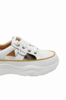 Imagine Pantofi sport albi cu decupaje, din piele naturală GOR106-21
