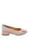 Imagine Pantofi damă eleganți roz pudră, din piele naturală cu aspect perforat MIR874