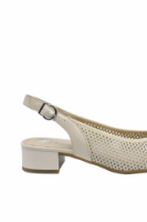 Imagine Pantofi slingback comozi bej din piele naturală model plasă RIK43458-60